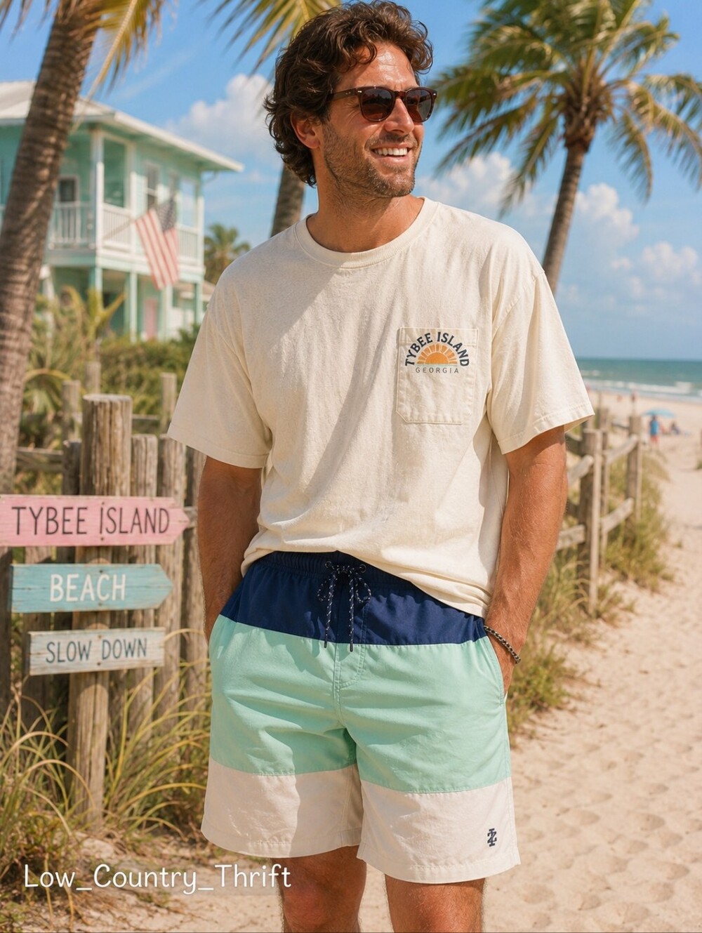 Izod Saltwater Swim Trunks 3XLT Beach Glass NWT UPF 50 Quick Dry
